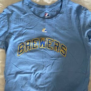Robin Yount Brewers throwback t shirt jersey
